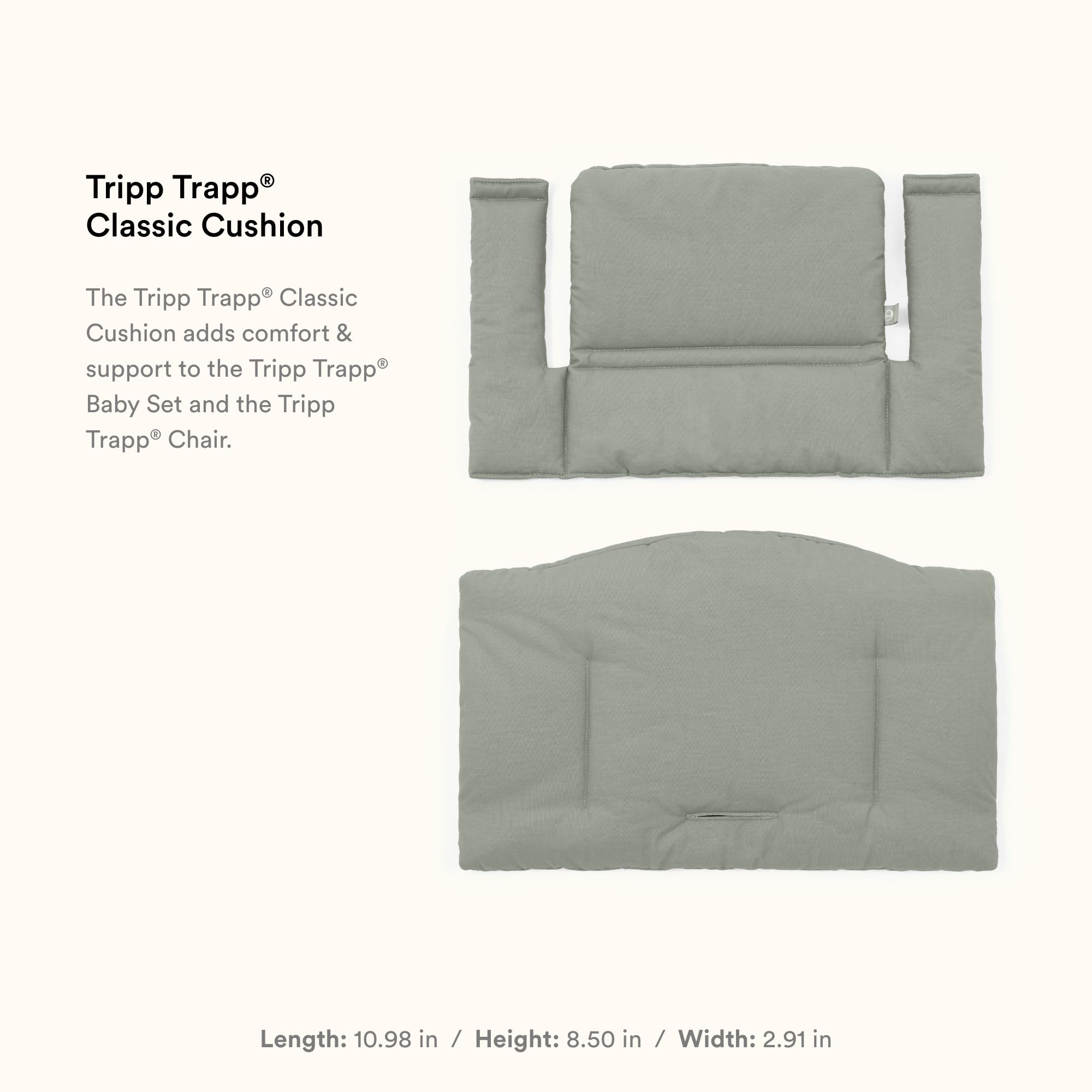 Stokke Tripp Trapp Classic Cushion 2 machine washable for easy cleanup.