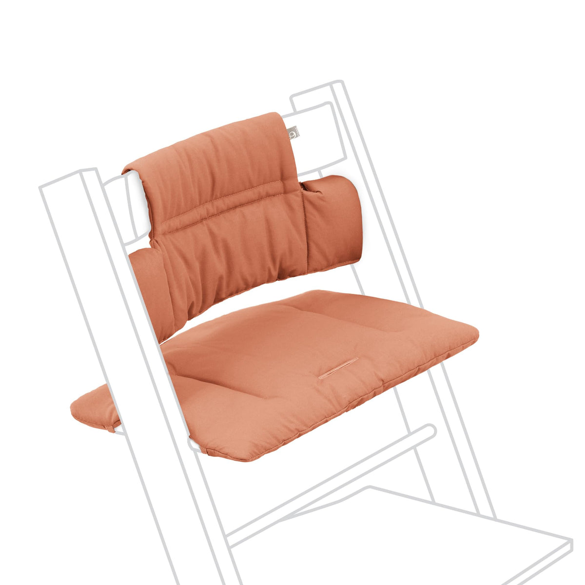 Stokke Tripp Trapp Classic Cushion 2 Terracotta front view with soft support