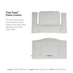 Stokke Tripp Trapp cushion Nordic Grey detailed stitching highlights soft fabric