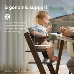 Stokke Tripp Trapp cushion 2 Nordic Grey close-up highlighting soft comfort support