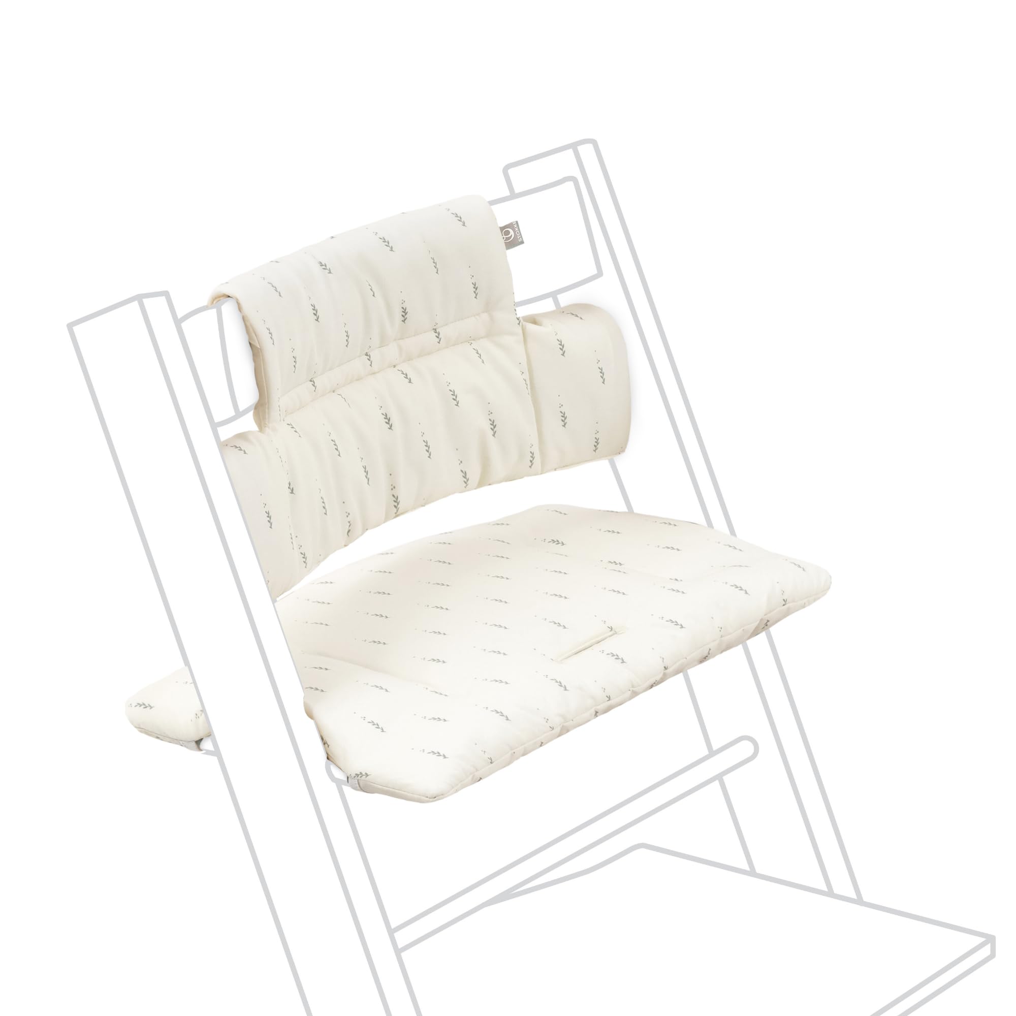 Stokke Tripp Trapp Cushion 2 Wheat Cream fabric close-up highlighting soft texture for cozy meals