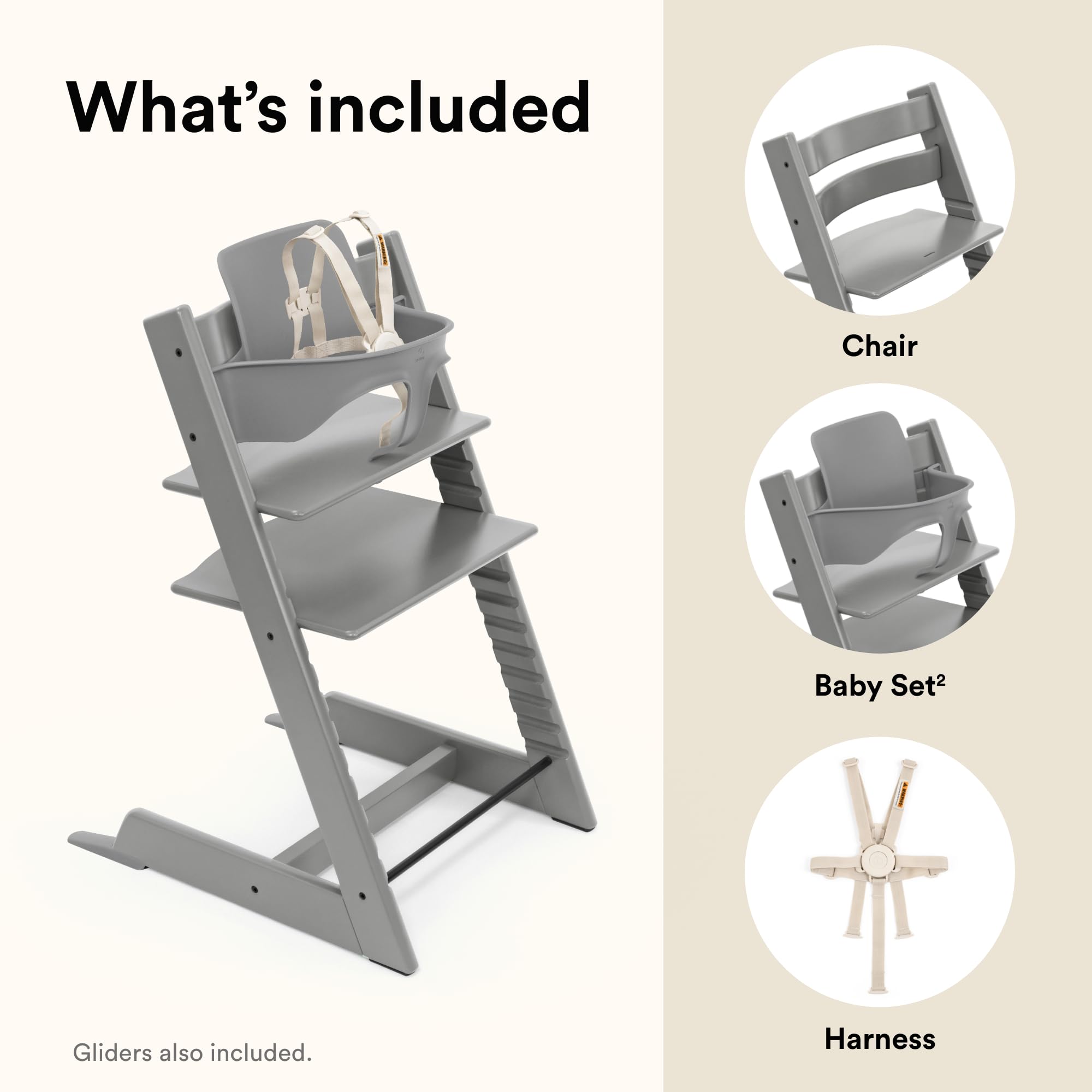 Stokke Tripp Trapp easy-clean finish in storm grey