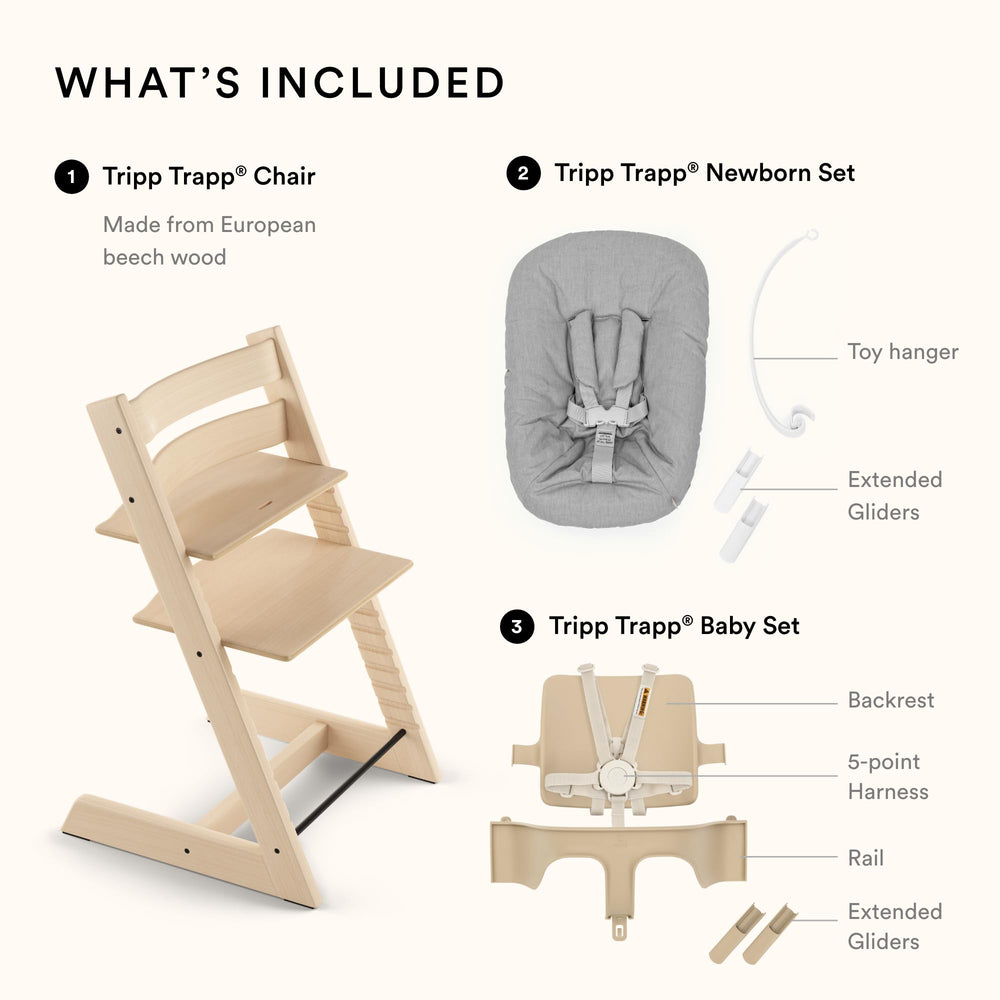 Stokke Tripp Trapp high chair built for lifelong use.