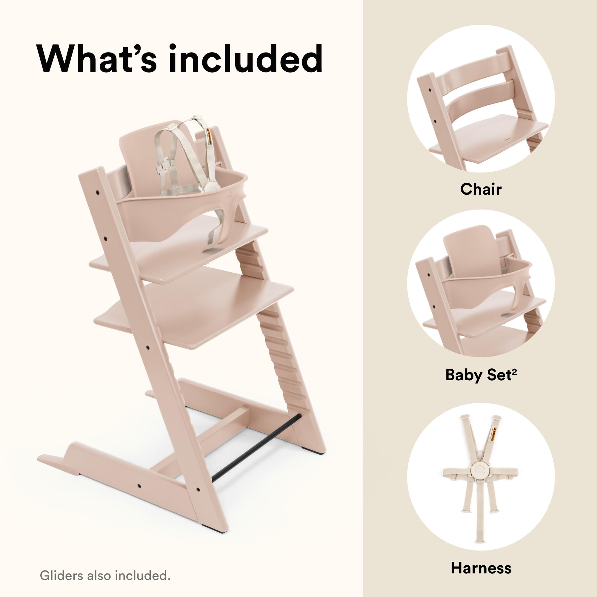 Stokke Tripp Trapp grows with your child from 6 to 36 months.