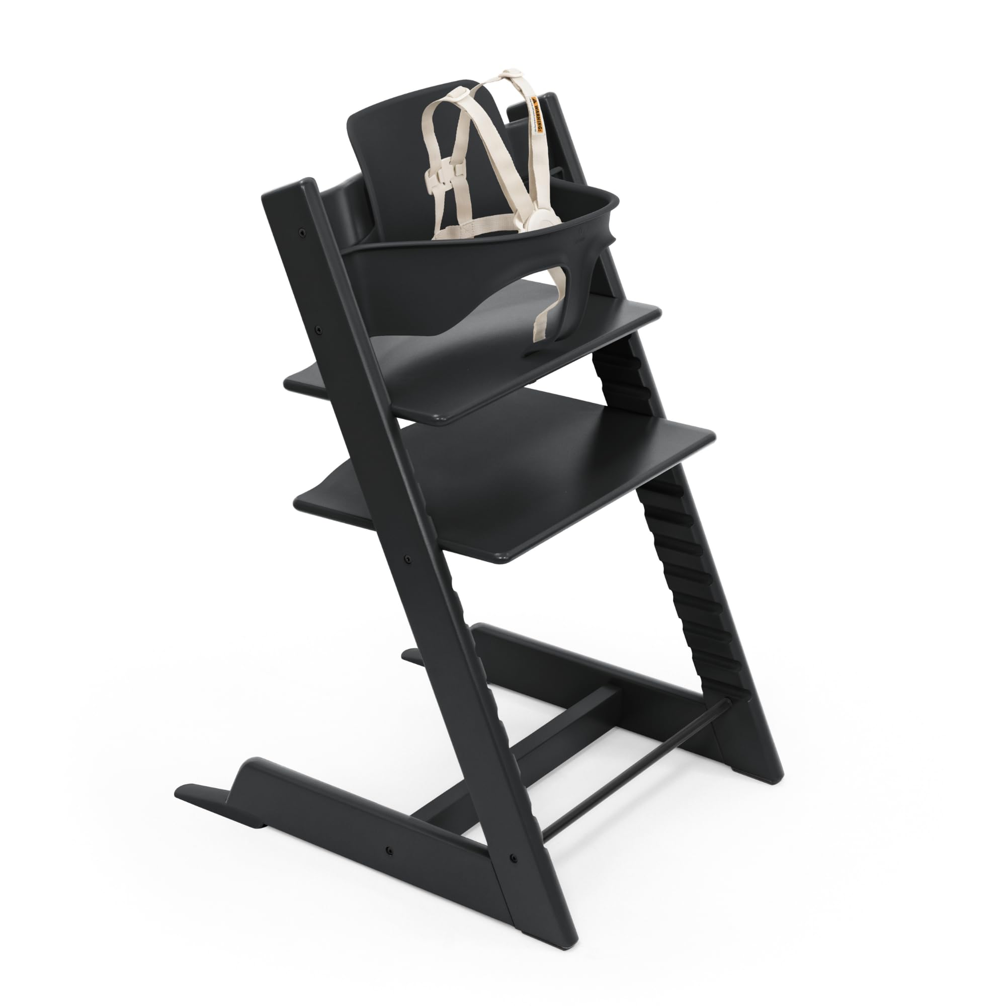 Stokke Tripp Trapp High Chair 2 Black front view showing compact, family-friendly design.