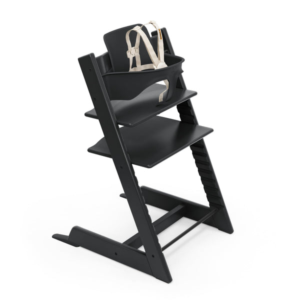Stokke Tripp Trapp High Chair 2 Black front view showing compact, family-friendly design.