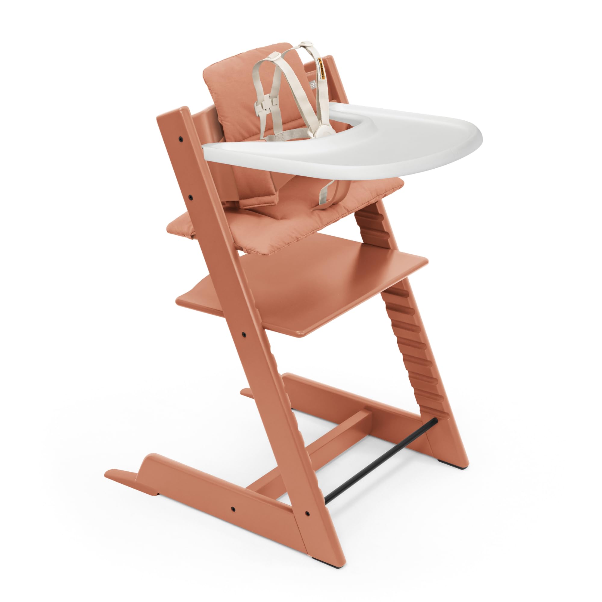 Stokke Tripp Trapp High Chair 2 Terracotta shown at table for family meals.