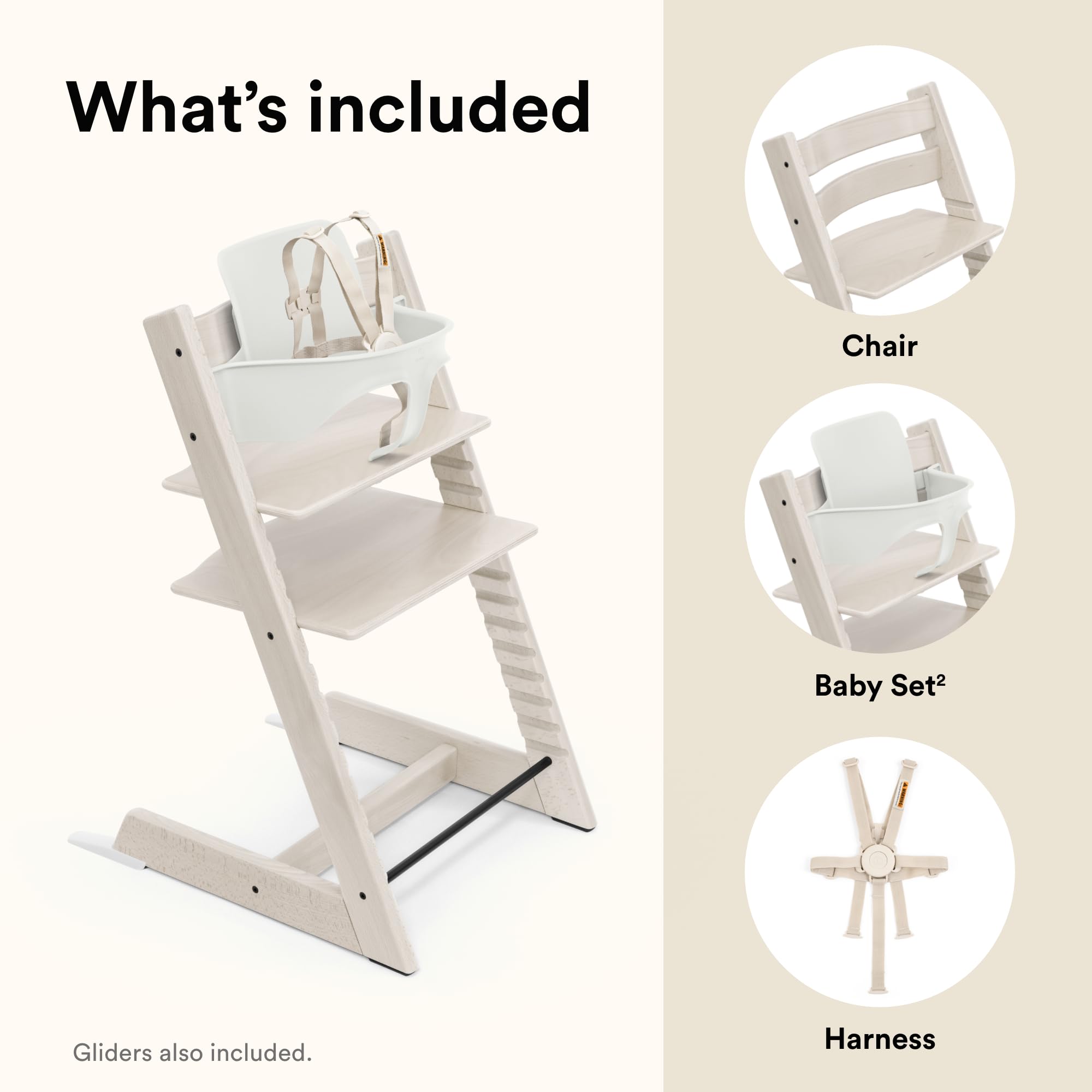 Stokke Tripp Trapp 2 whitewash in dining setup encouraging family meals.