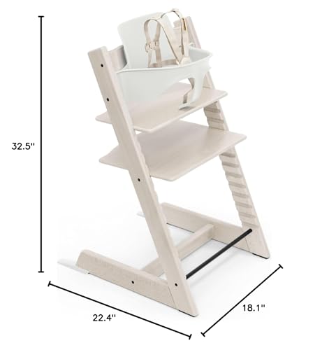 Stokke Tripp Trapp 2 whitewash cleaning-friendly surfaces simplify everyday care.