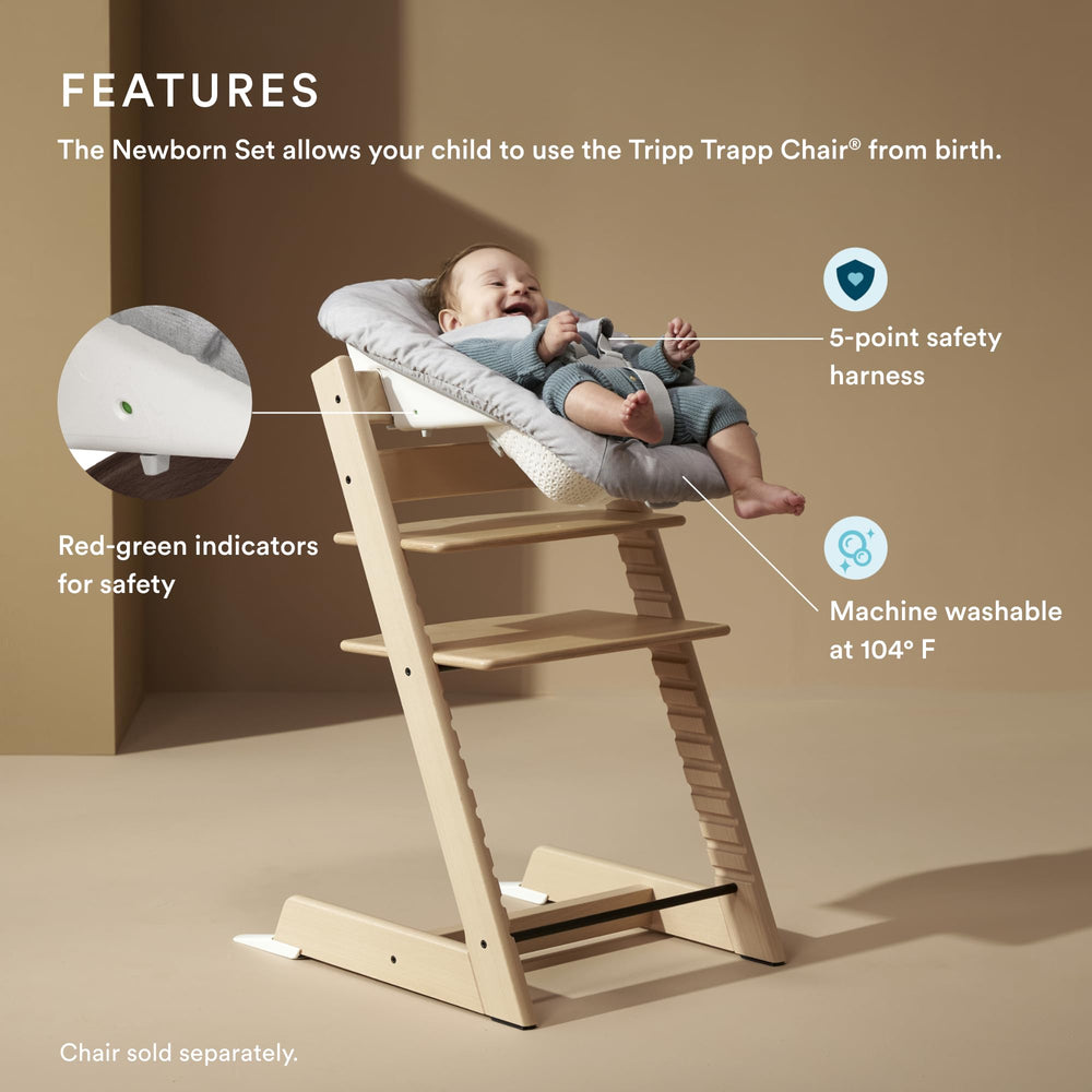 Stokke Tripp Trapp Newborn harness closeup secure fit