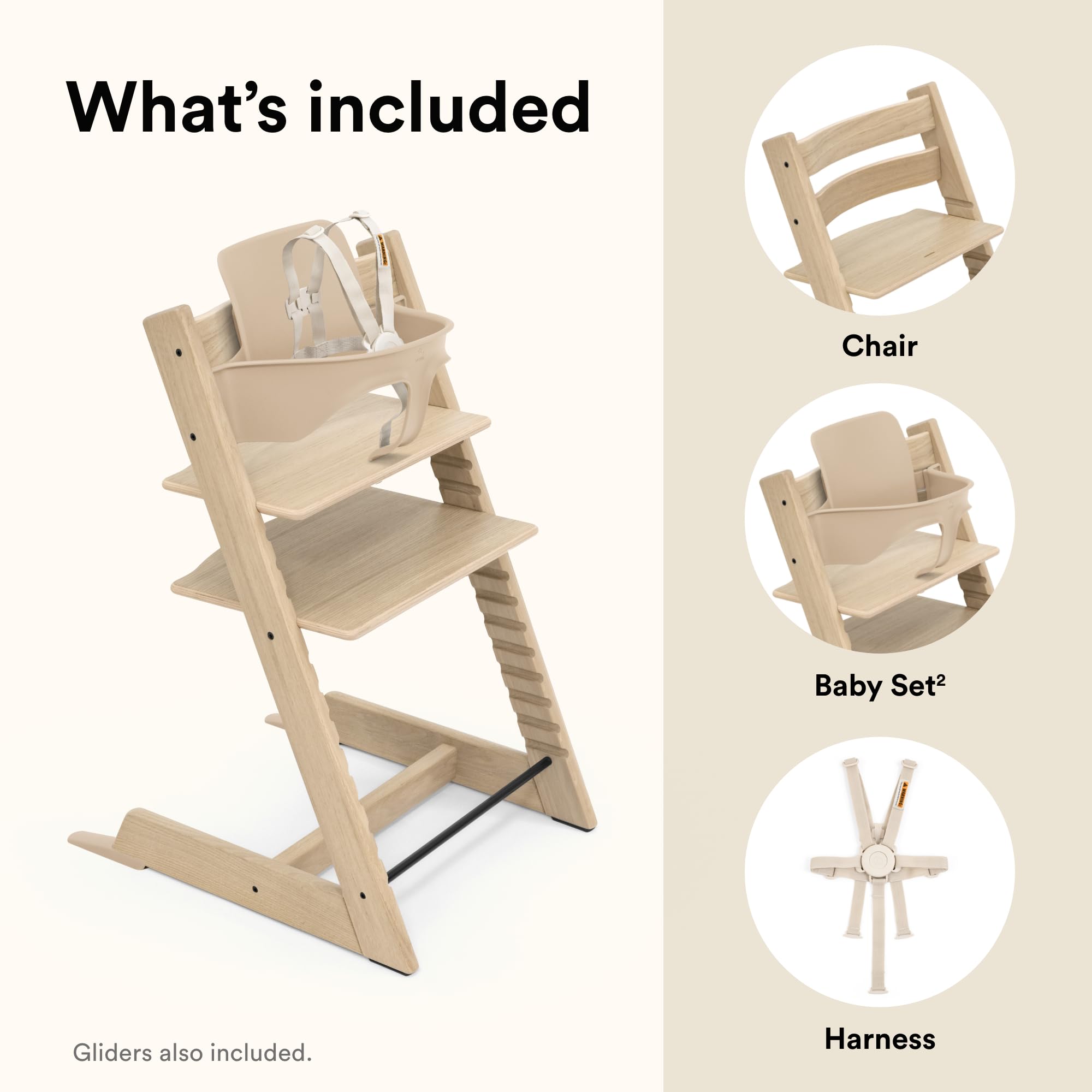 Stokke Tripp Trapp Oak High Chair 2 used at the family table.