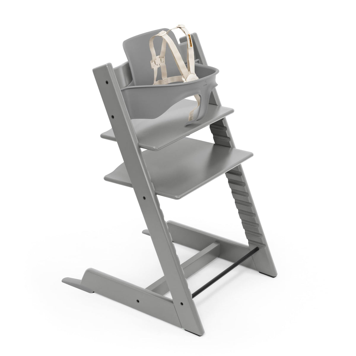Stokke Tripp Trapp chair storm grey at table promoting shared family meals