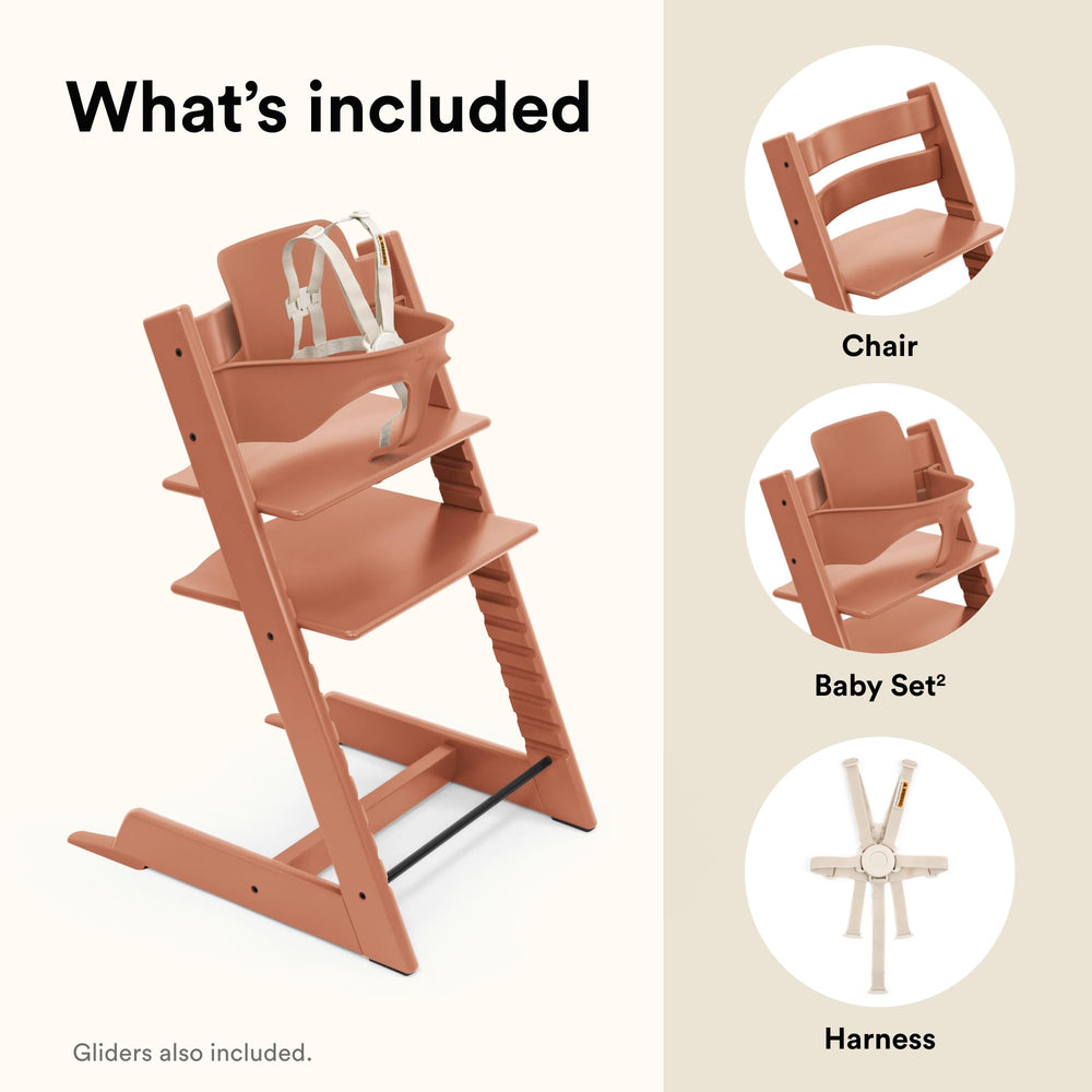 Be sure to remove Baby Set when transitioning to a chair for older children.