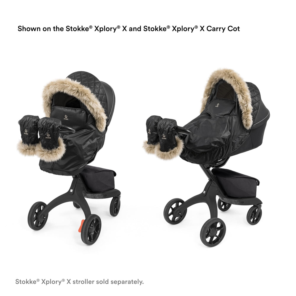 Stokke Xplory X Winter Kit reflective zipper improves visibility in low light