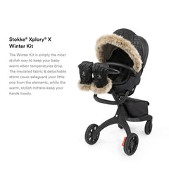 Stokke Xplory X Winter Kit genuine sheepskin rims add premium detail