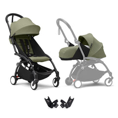 Stokke YOYO3 frame in black for a light, compact city stroller setup