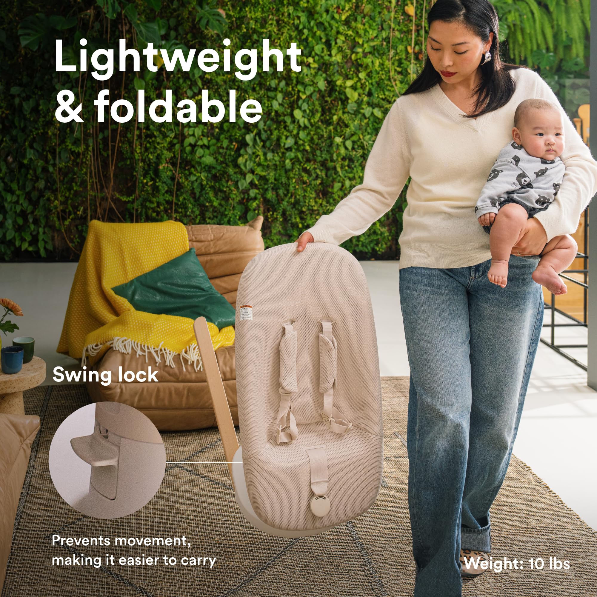 Secure 5-point harness with quick-release for safe, confident movement.