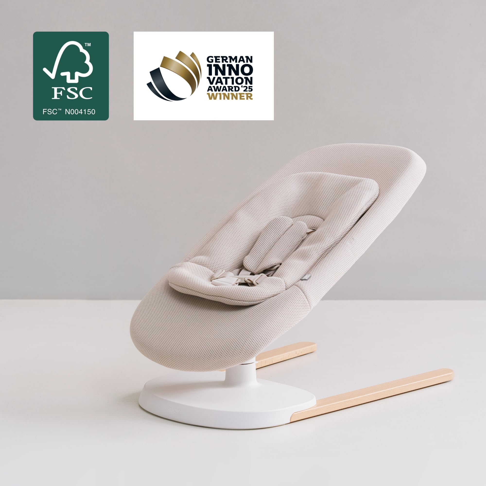 Soft cotton top layer against baby's skin with breathable, easy-care fabric.