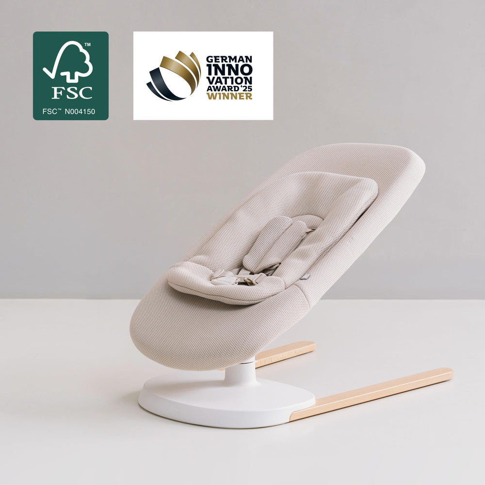 Soft cotton top layer against baby's skin with breathable, easy-care fabric.