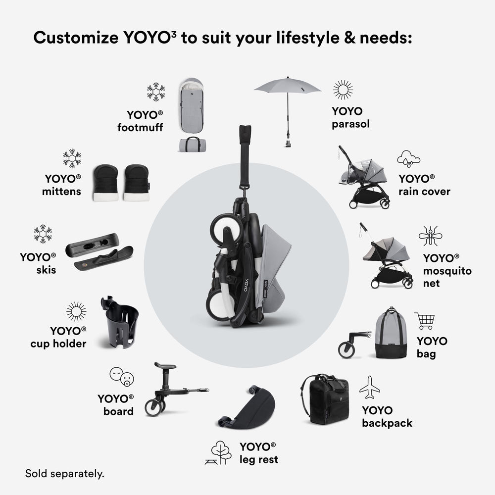 Stokke YOYO 0+ nylon fabric provides breathable protection against tiny insects