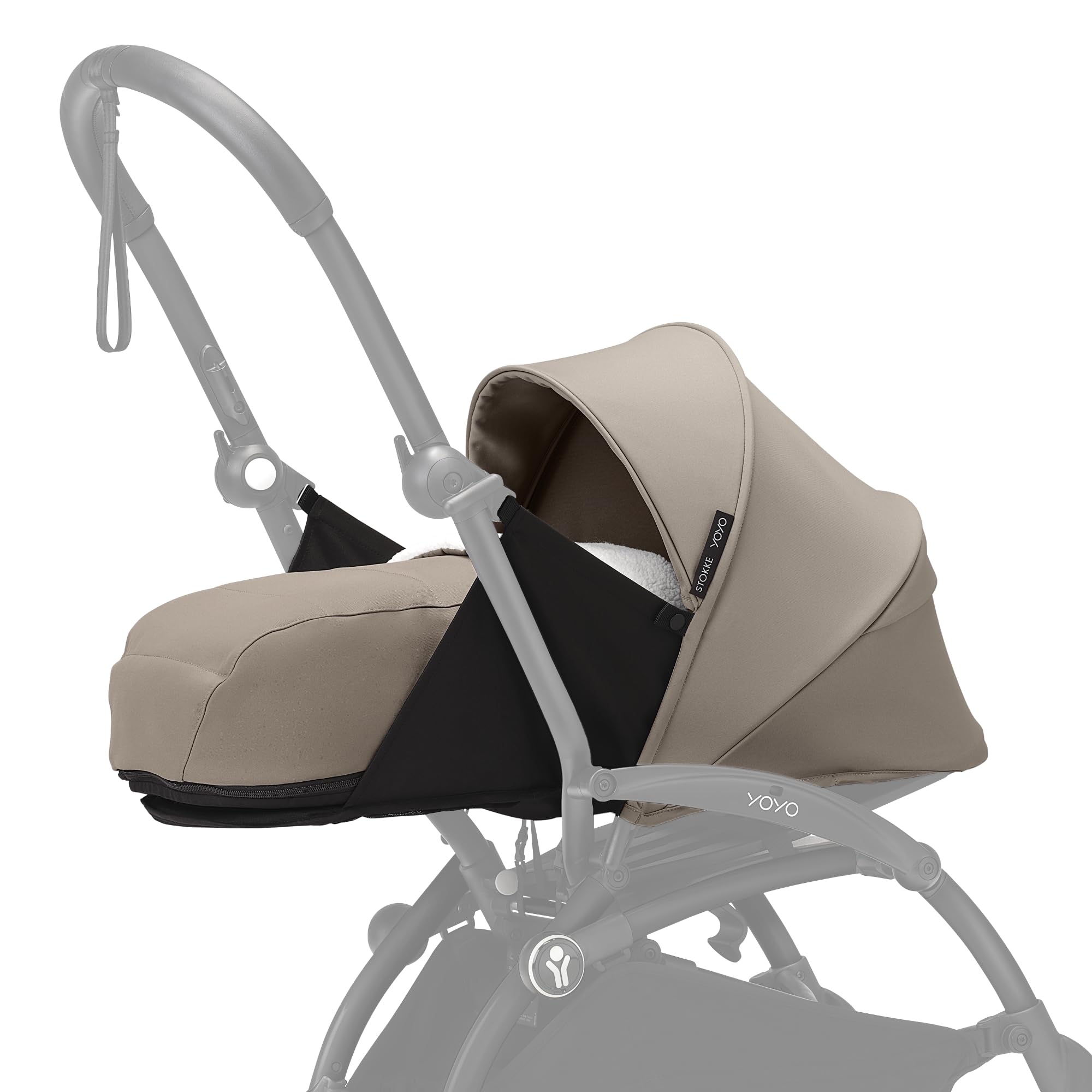 Stokke YOYO 0+ newborn pack mattress provides soft, secure support for newborns.