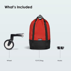 Stokke YOYO Bag with hooks keeps bag secure on the YOYO2.