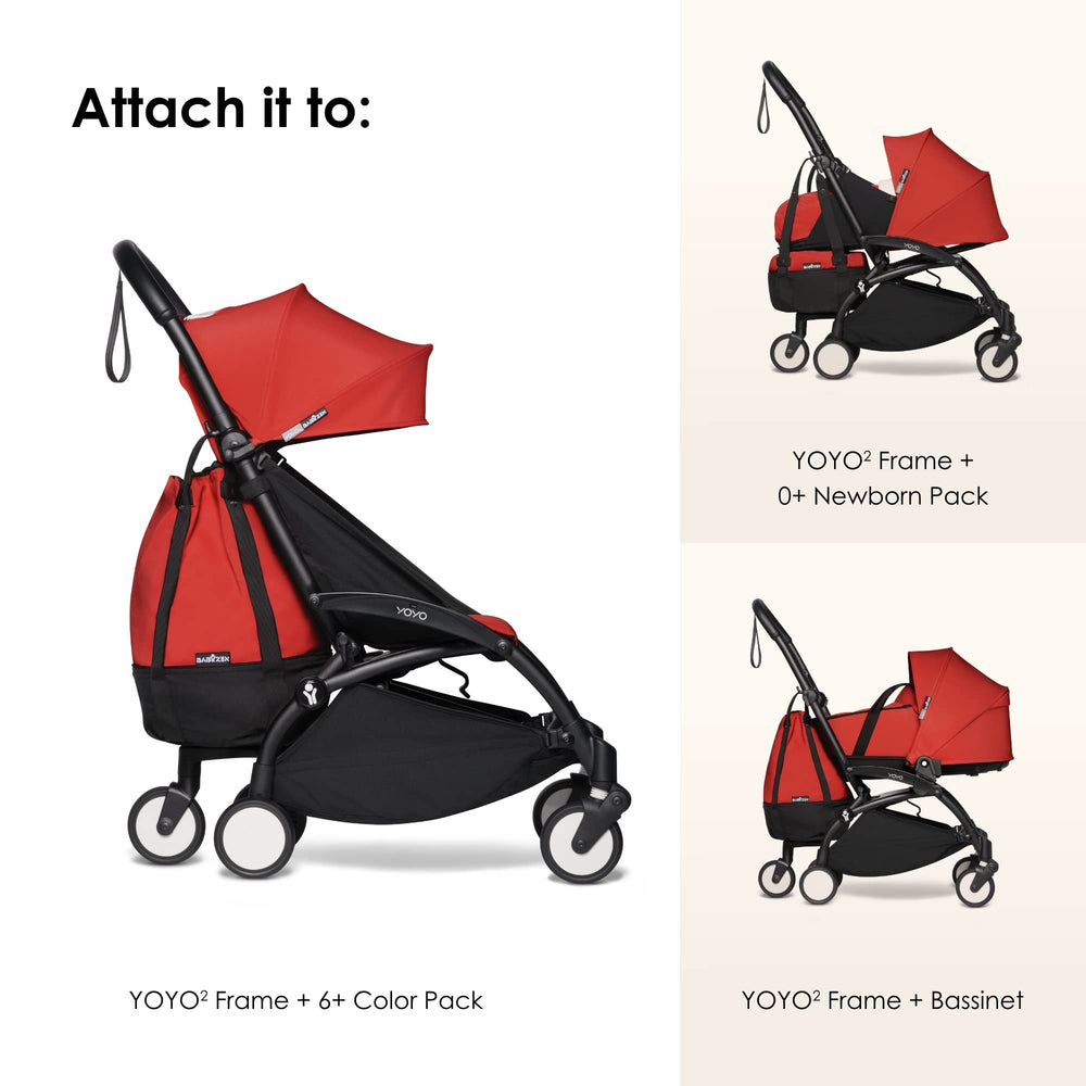 Stokke YOYO Bag attached inside YOYO2 showing organized travel.