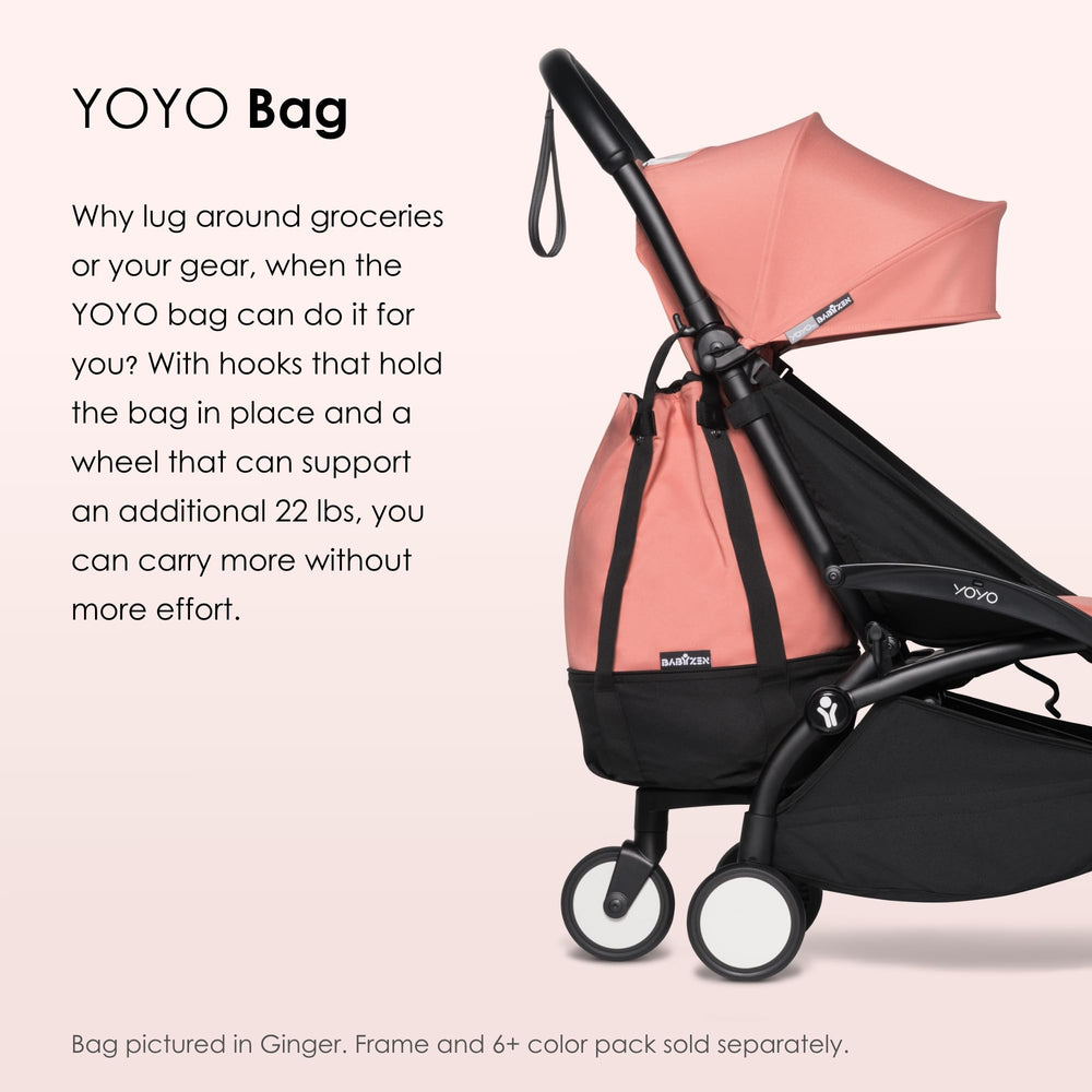 Stokke YOYO Bag red fabric close up showing durable material.