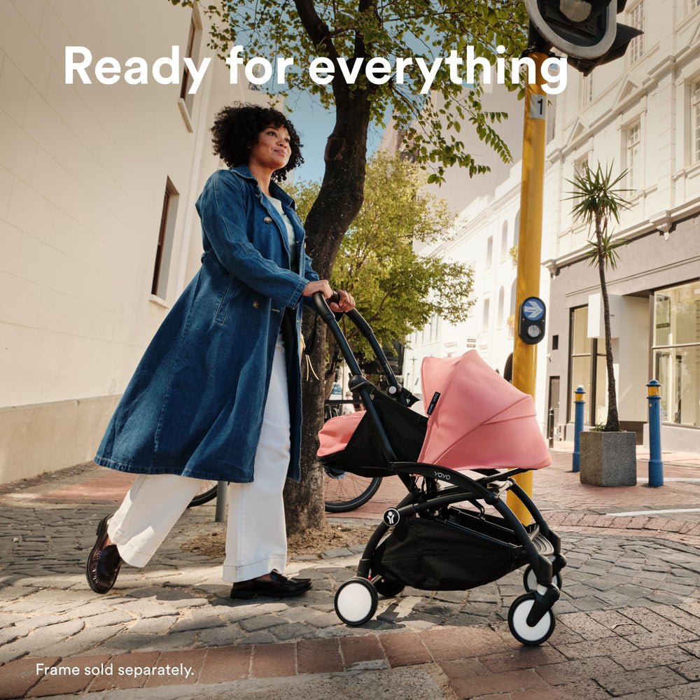 Stokke YOYO extendable canopy shielding baby while allowing airflow