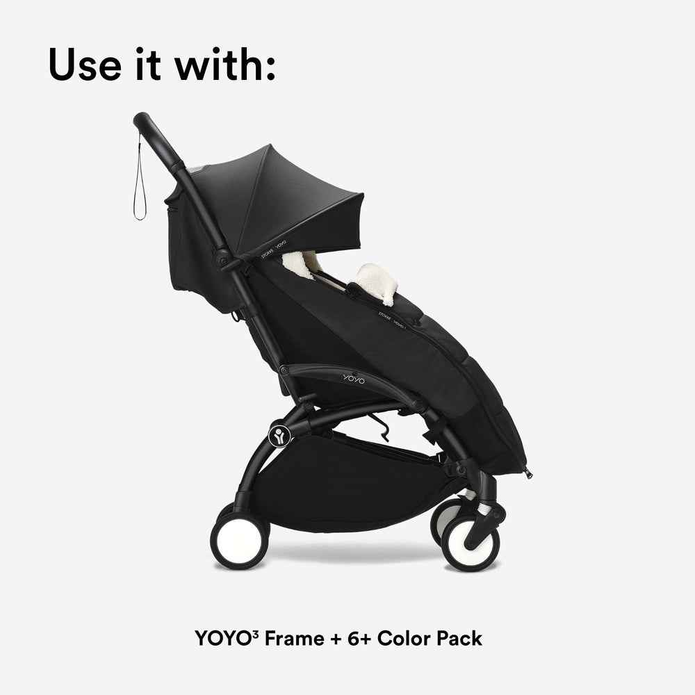 Bottom opening provides anti-dirt protection while keeping baby cozy
