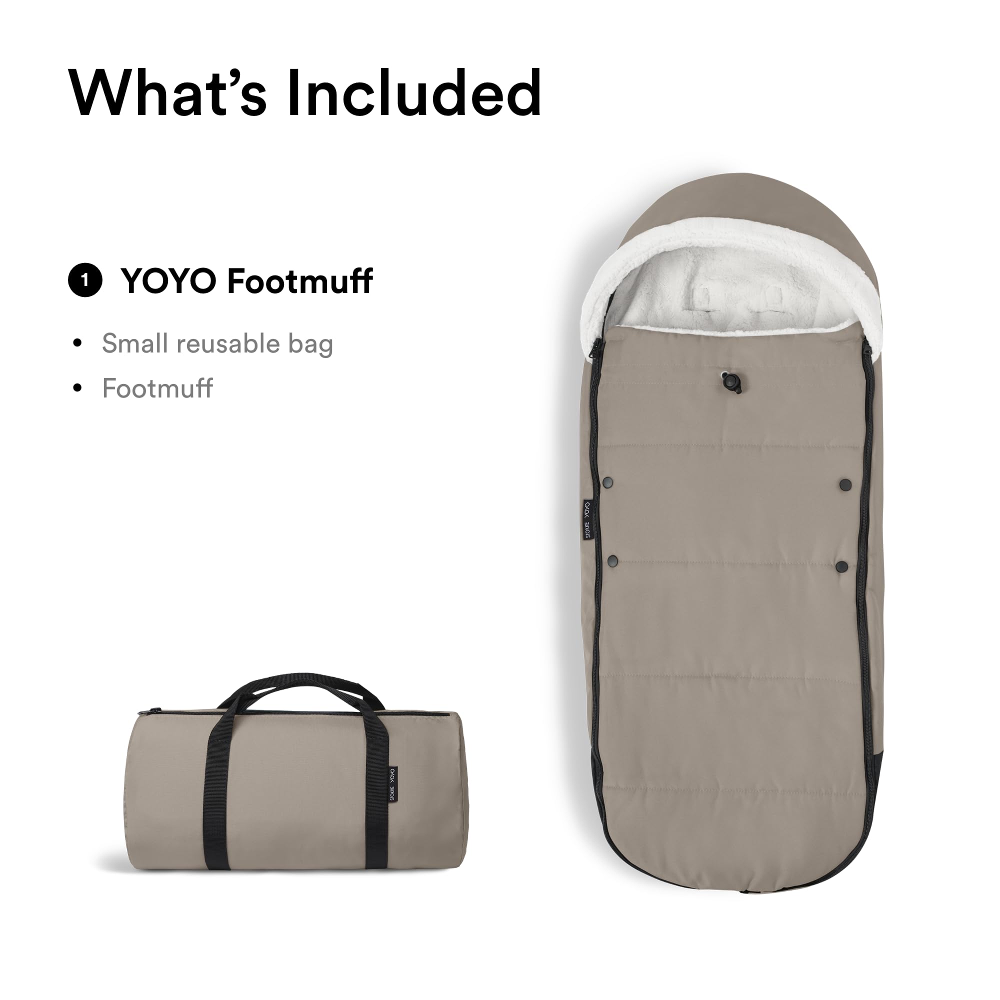 Stokke YOYO Footmuff carrying bag included for easy storage