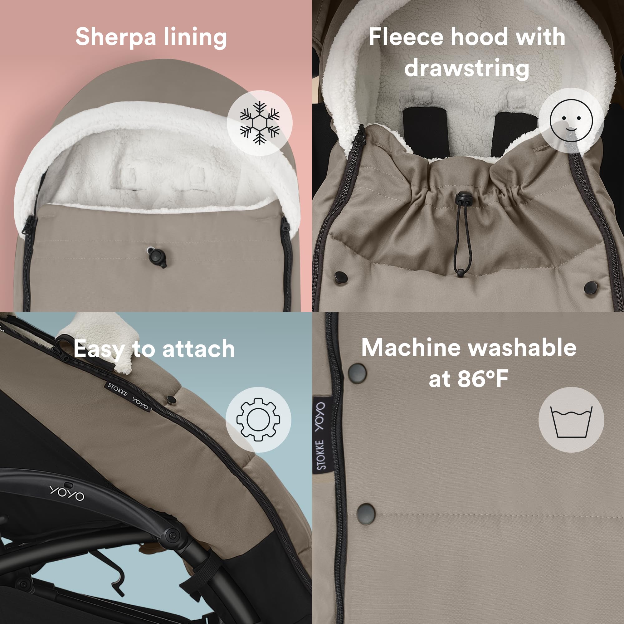 Stokke YOYO Footmuff upper part removable for mild days