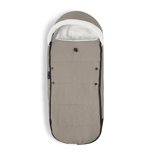 Stokke YOYO Footmuff taupe with sherpa lining for warmth during stroller rides