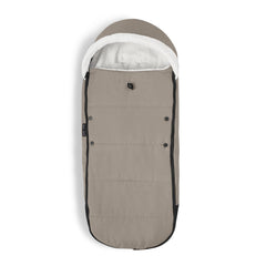 Stokke YOYO Footmuff taupe with sherpa lining for warmth during stroller rides