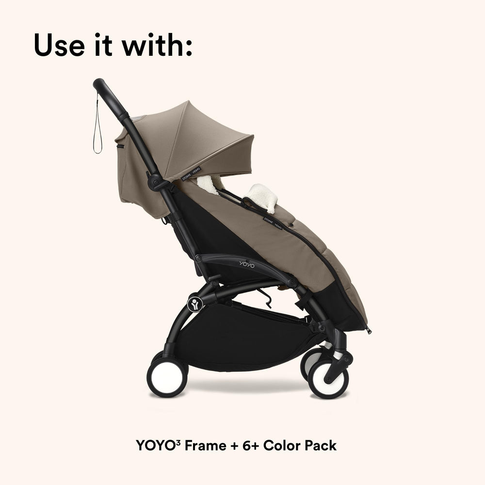 Stokke YOYO Footmuff upper part removable and hood reversed