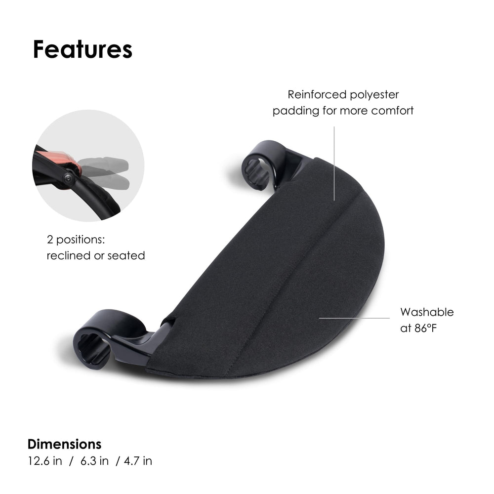 Stokke Yoyo footrest attachment system keeps the accessory secure.