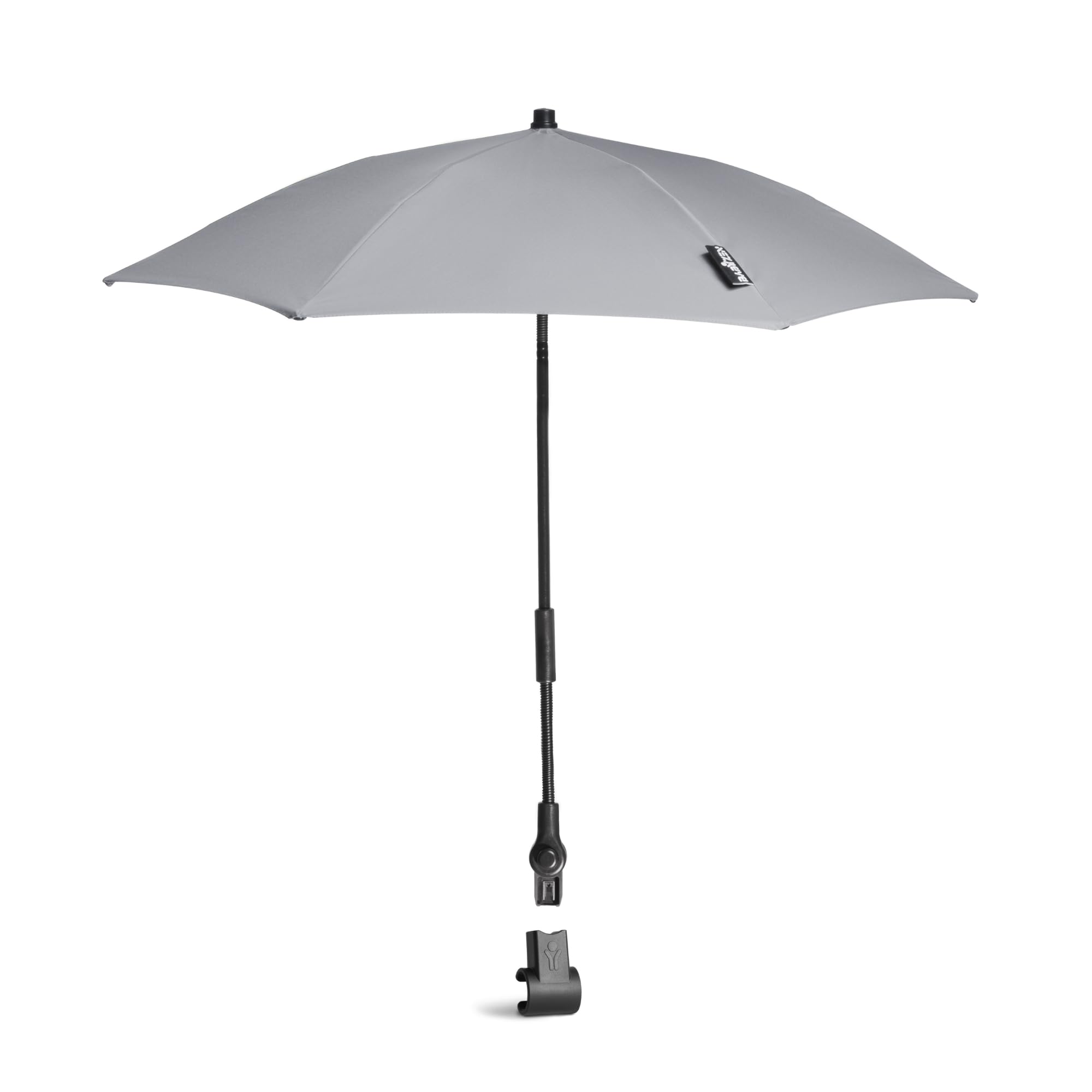 Stokke Yoyo Parasol Stone provides UPF 50+ sun protection for outdoor outings.