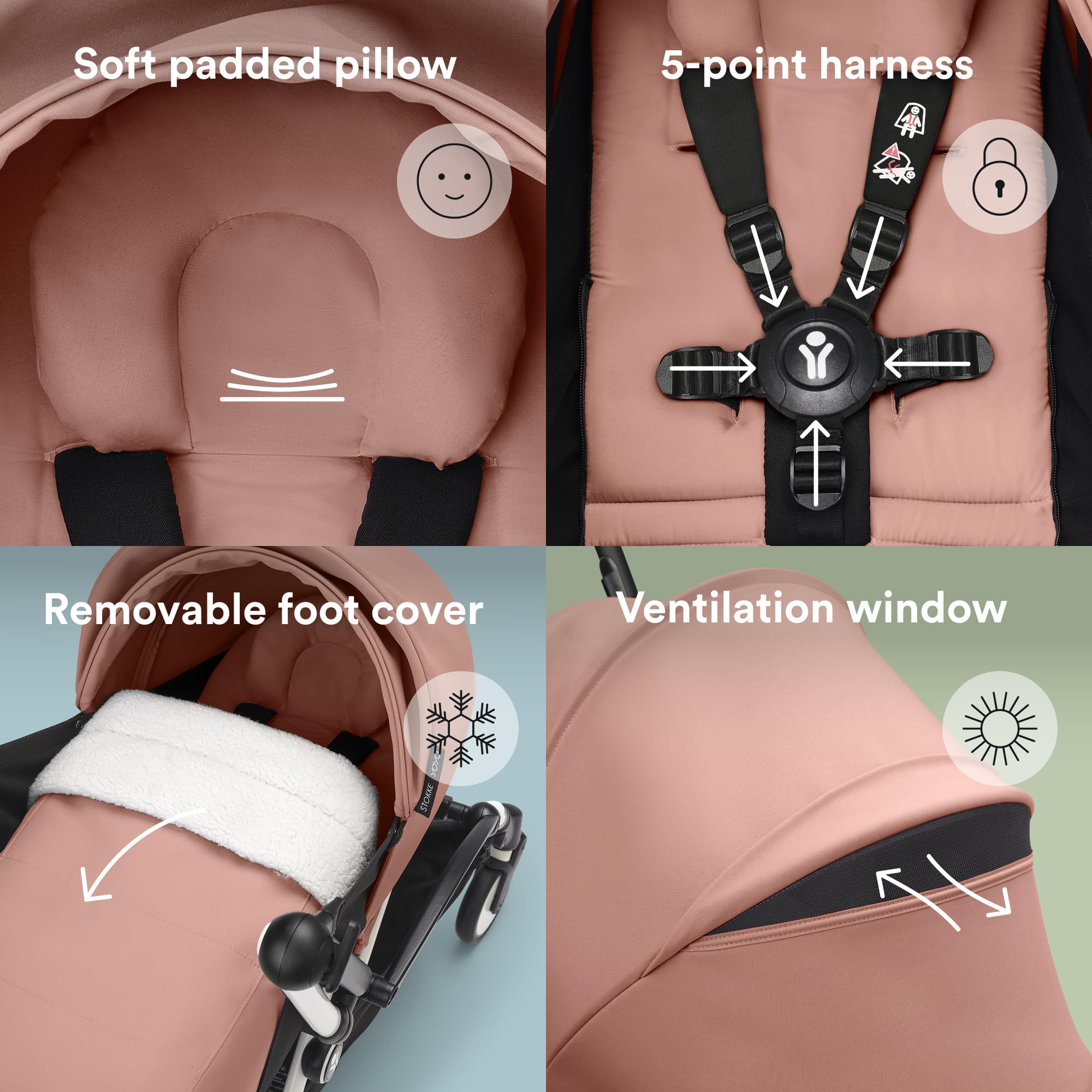 Stokke YOYO travel-friendly design fits overhead compartments for easy trips