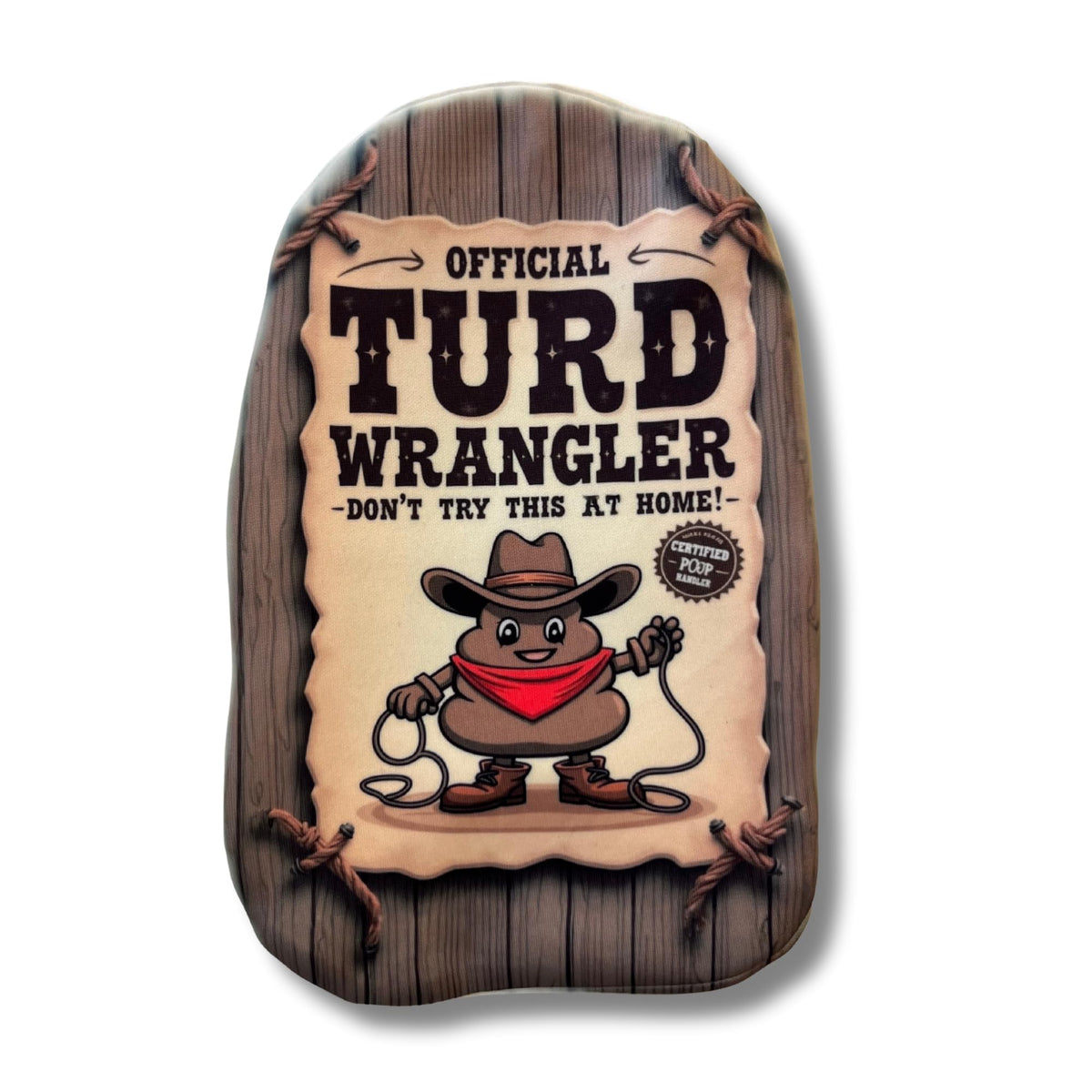 Stoma Styles Turd Wrangler with cowboy print enhances ostomy bag discretion and humor.