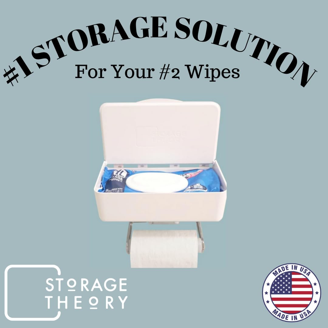 Storage Theory 3M command strips back install for quick, damage-free mounting.