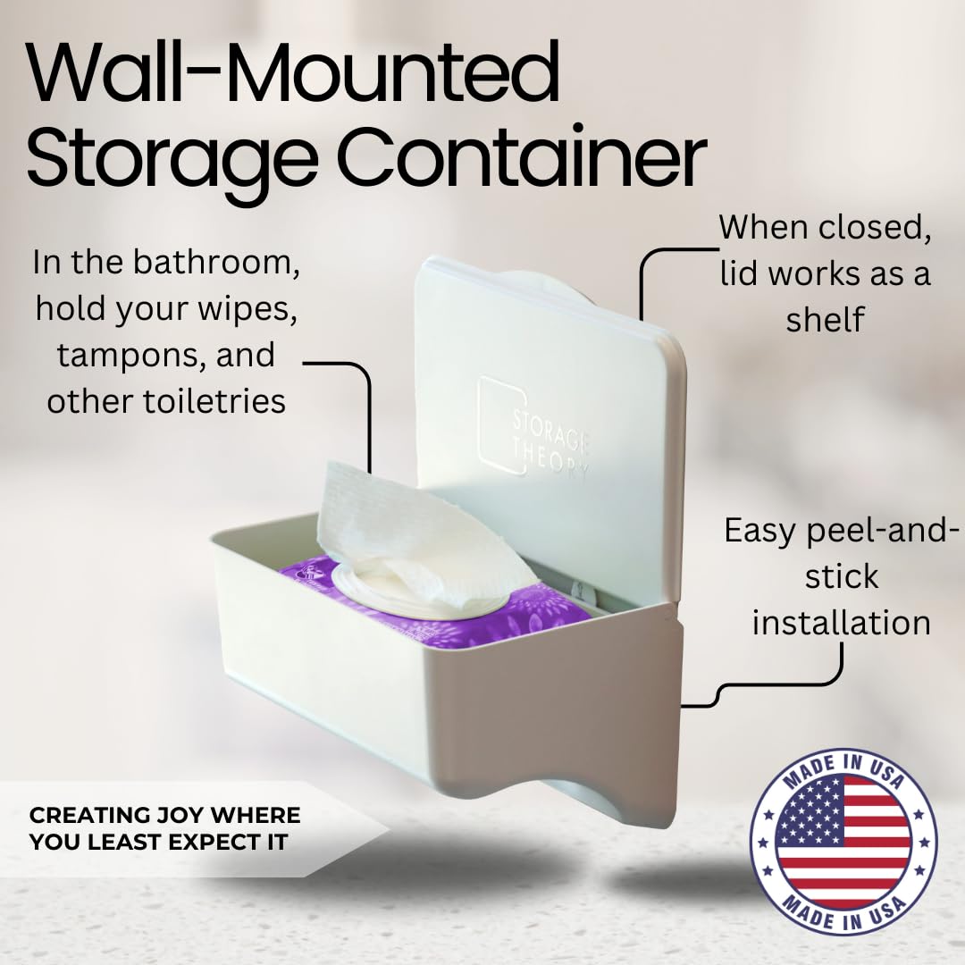 Storage Theory ABS material durable bathroom organizer for everyday use.