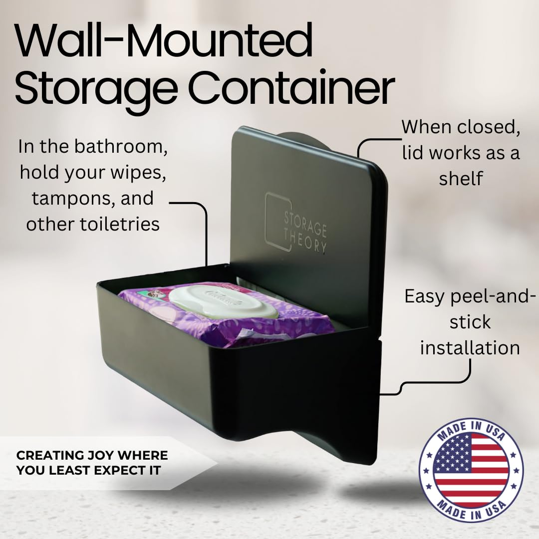 Top shelf of Storage Theory organizer holding small items during use