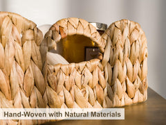 StorageWorks scalloped wicker basket medium size fits on shelves for organized storage.