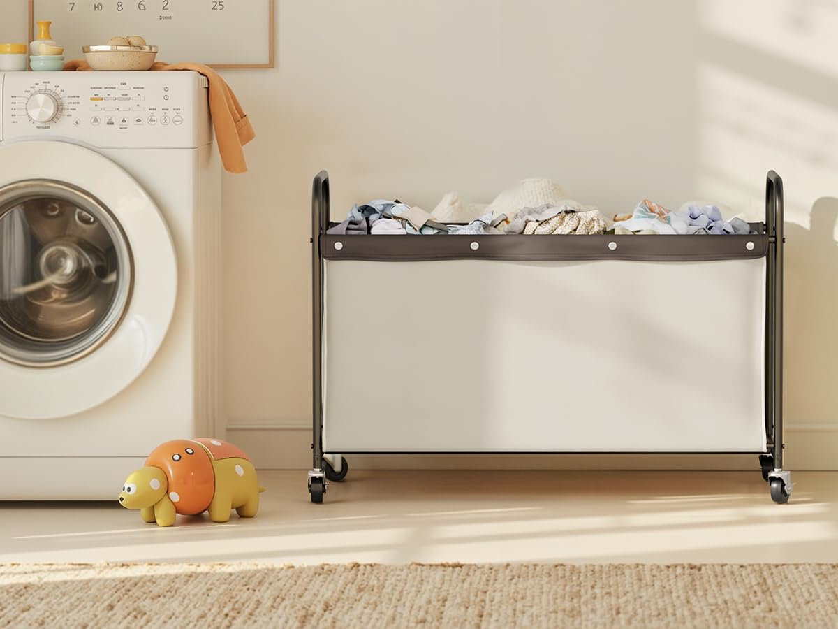 StorageWorks Storage Chest with Wheels, locking wheels for added stability.