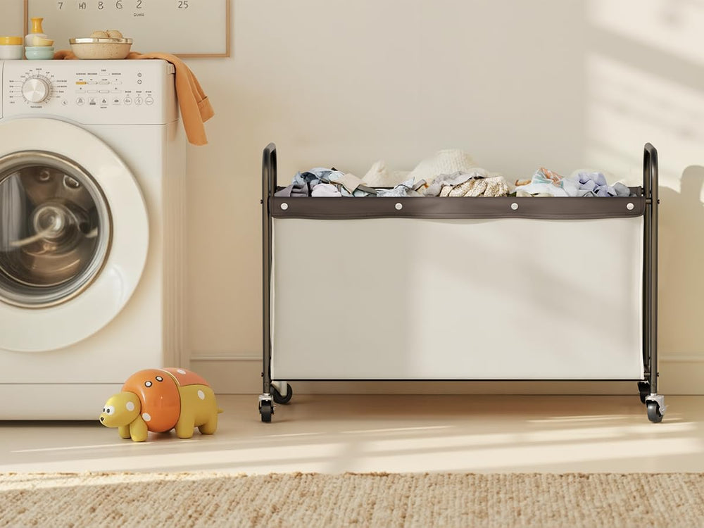 StorageWorks Storage Chest with Wheels, locking wheels for added stability.