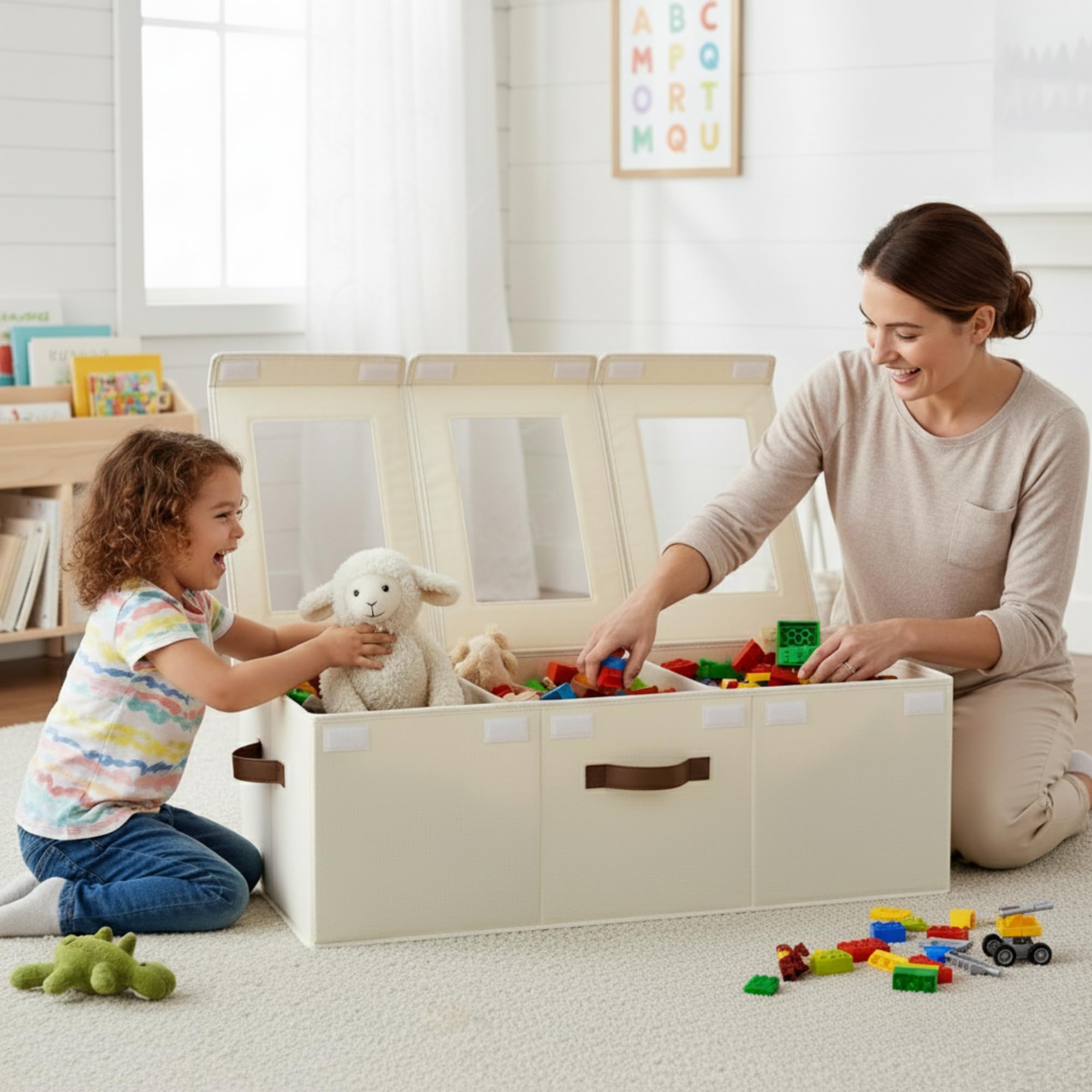 StorageWorks collapsible toy bin with durable PP construction for long lasting use