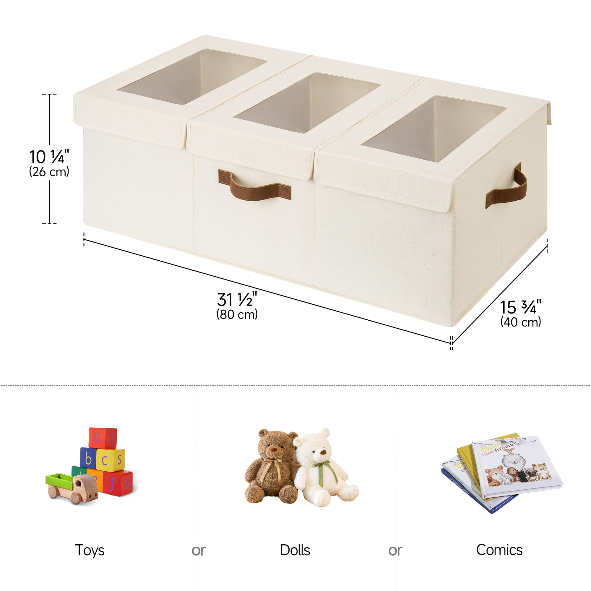 StorageWorks toy bin with removable dividers for customizable spaces