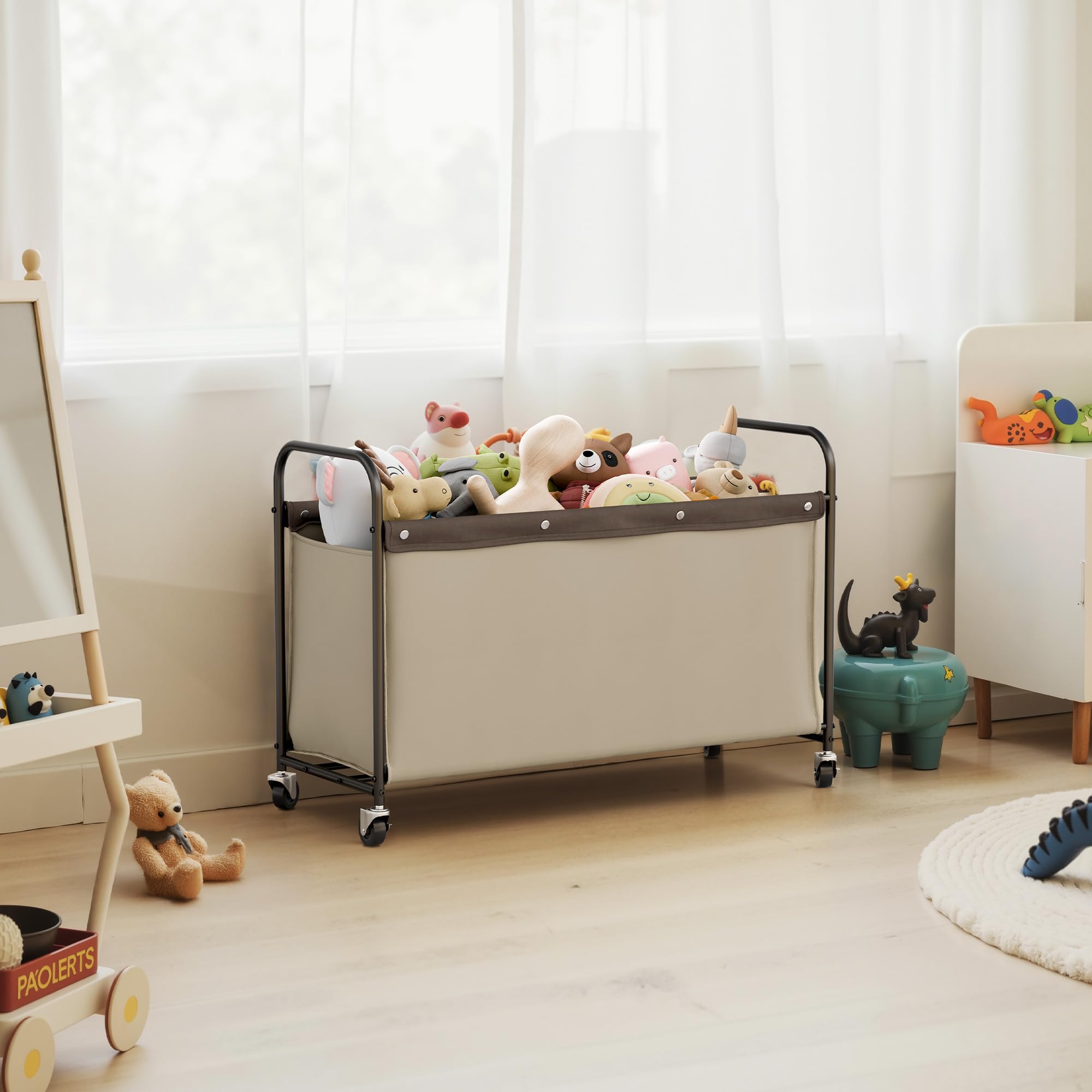StorageWorks toy chest with modern look, fits bedrooms and living rooms.