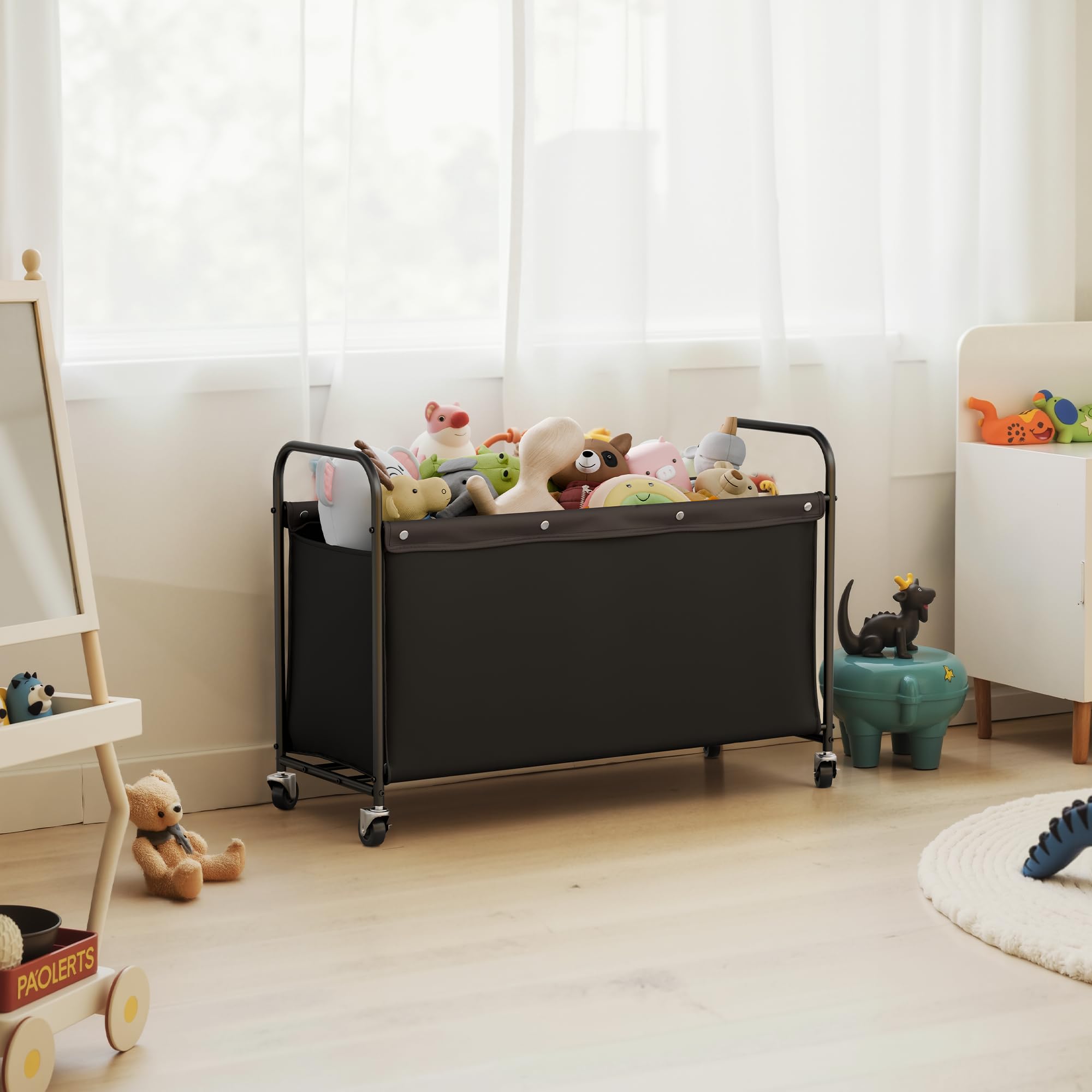 StorageWorks Toy Chest with Wheels, massive capacity to declutter spaces.