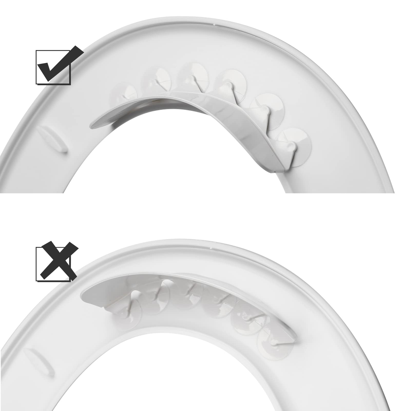 Storchenbeck Urine Deflector includes 12 magic stickers for rough surfaces.